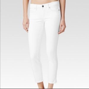 NWOT PAIGE Kylie Crop White jeans